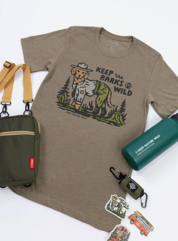 keep the barks wild unisex tee | olive